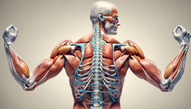 triceps and chest muscles